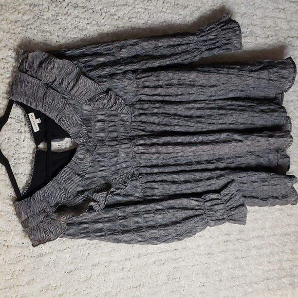 Moon river women’s gingham mini dress with long sleeves small - Picture 2 of 12